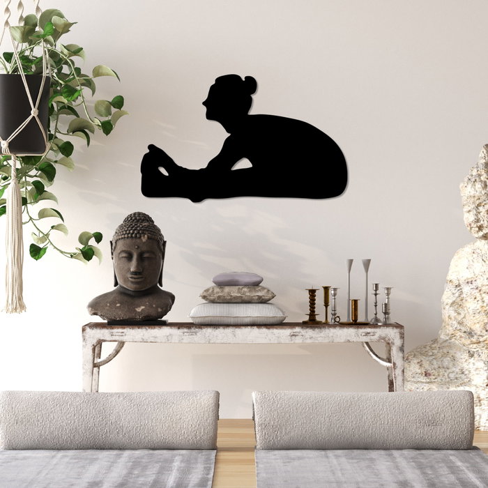 Wallity Yoga 23 Escultura de pared de metal negra Wallity Yoga 23 Escultura de pared de metal negra